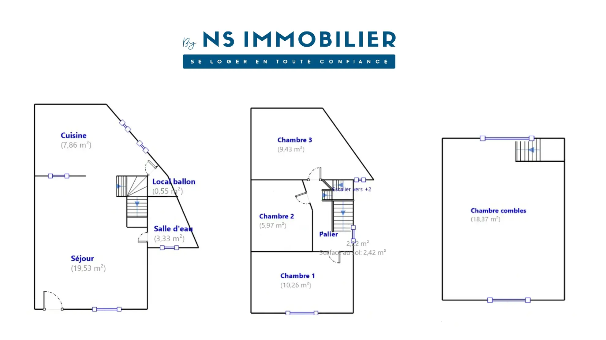 Maison indépendante de 62m² avec 3 chambres à Bezons, quartier recherché 