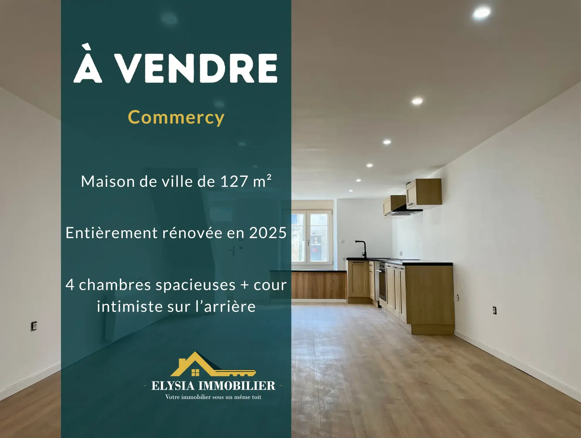 Maison de ville rénovée avec 4 chambres à Commercy, 127 m²