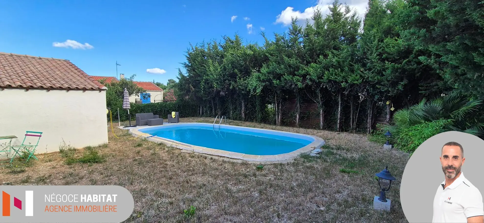 Terrain à bâtir de 283 m² avec garage et piscine à Saint-Mamert-du-Gard