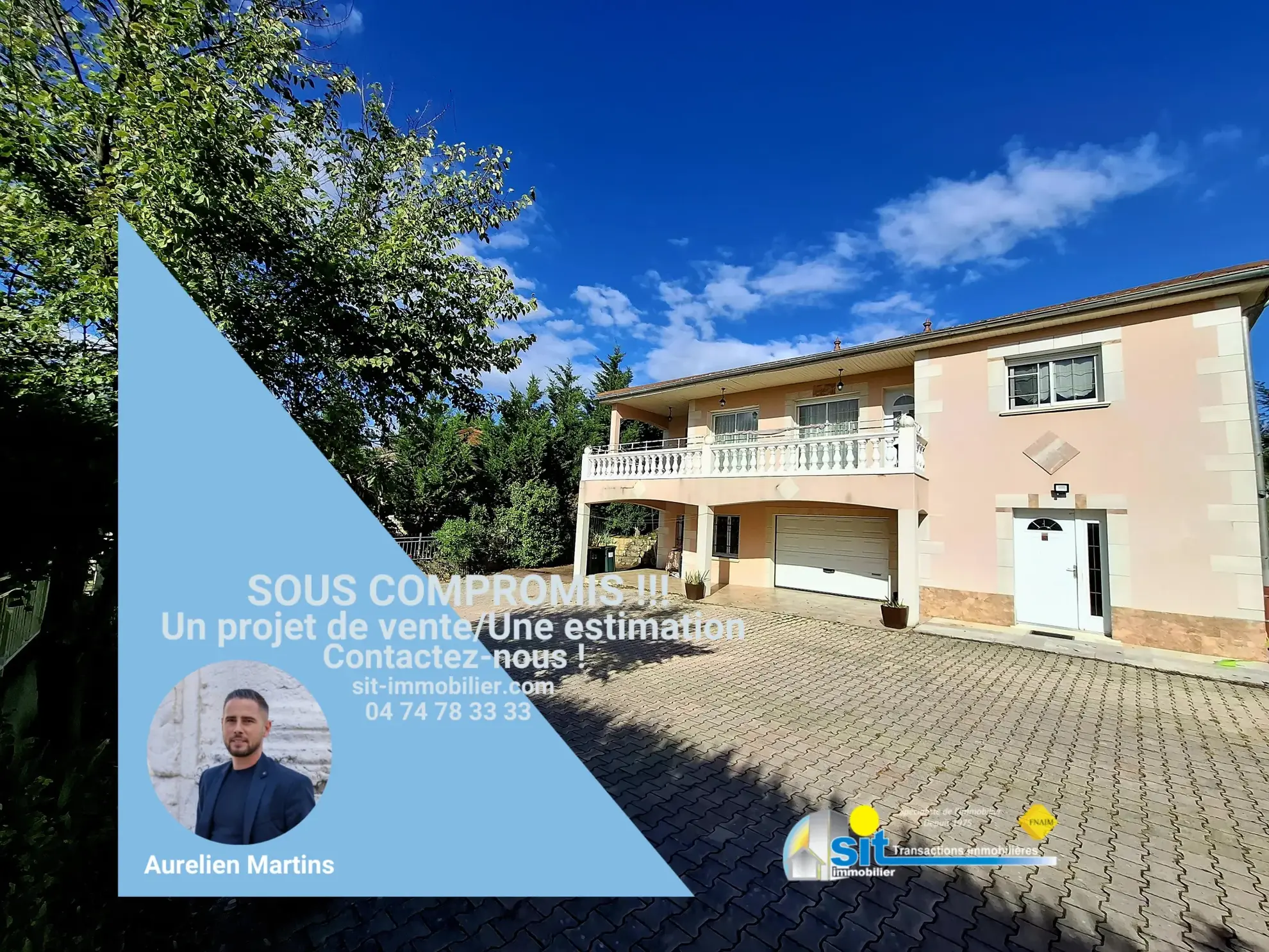 Belle maison familiale de 136 m² à Chanas avec garage et vue sur le Pilat