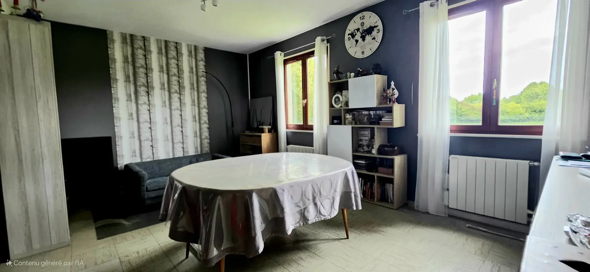 Maison plain-pied à vendre à Cormeilles avec garage et vue sur prairie 