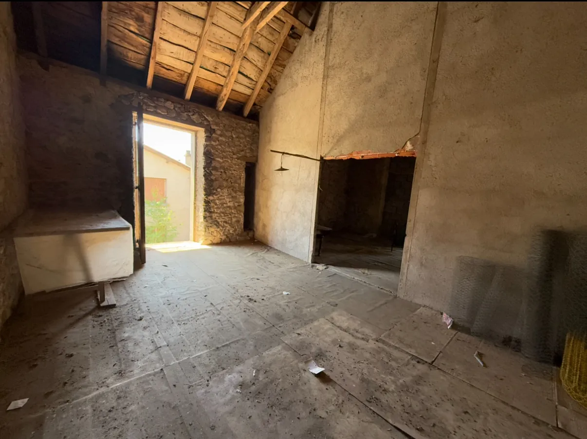 Maison à vendre à Lanuéjouls avec grand terrain, dépendances et potentiel de rénovation 