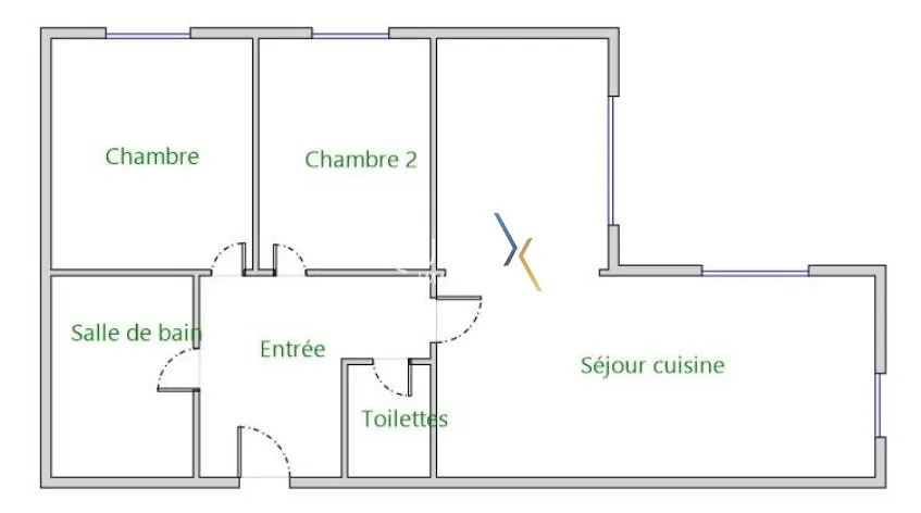Achat appartement T3 de 75m² avec loggia et parking à Nantes dans le quartier Parc de Procé 