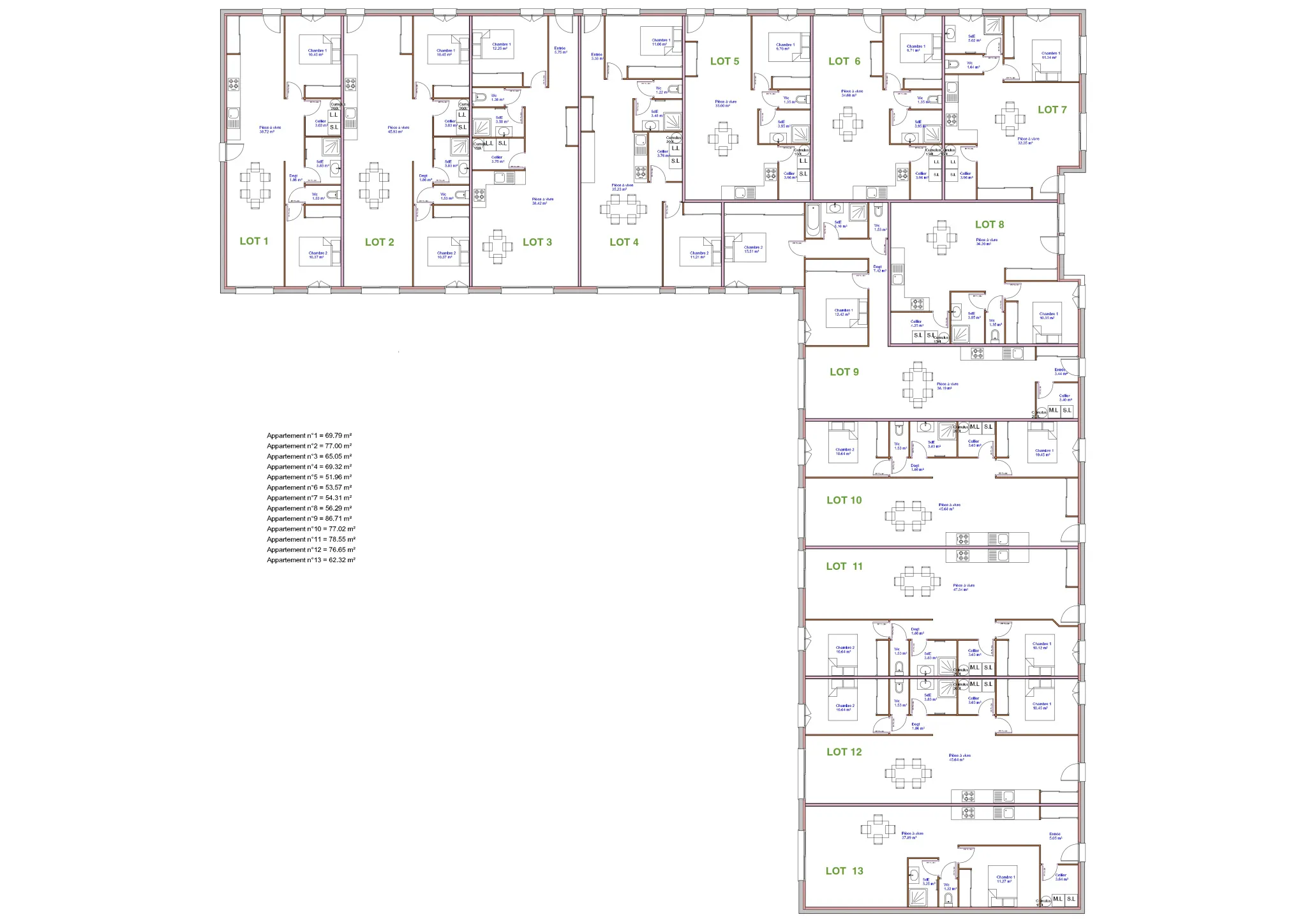 Maison de plain-pied rénovée avec jardin à Médis – 68,86 m² 