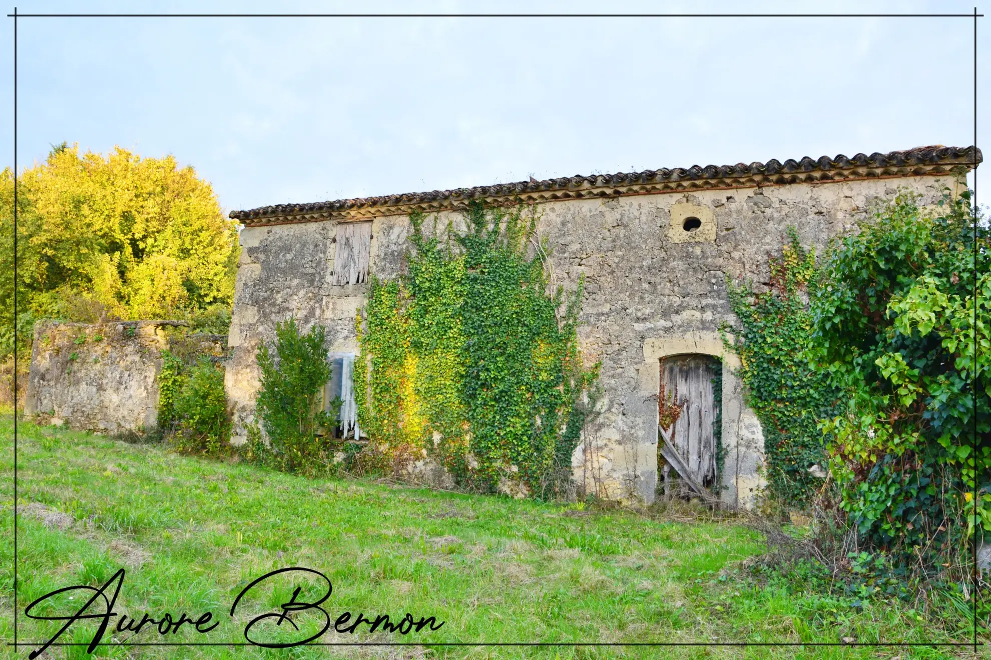 Ensemble immobilier à rénover avec 3 bâtiments en pierre et terrain de 4067 m² à Moncrabeau 