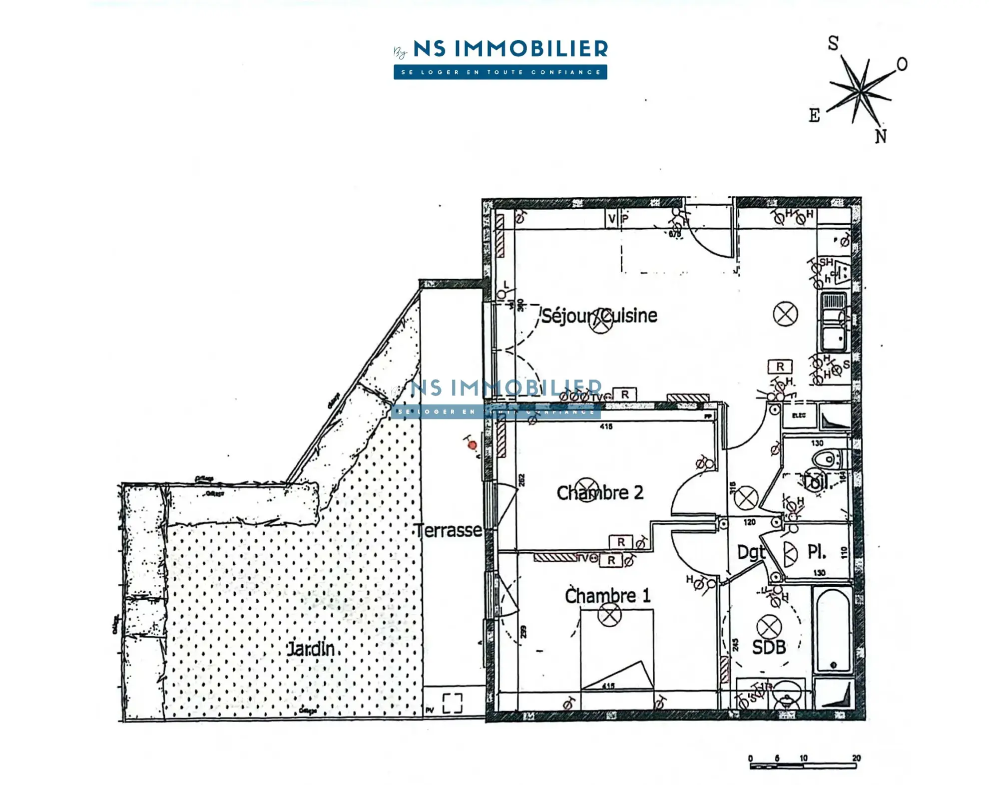 Appartement F3 avec jardin et parking à Sartrouville - Résidence BBC 2015 