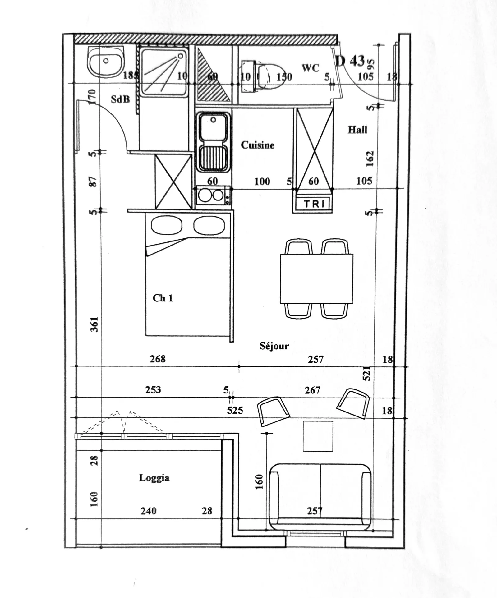 Appartement T1 bis à Perpignan avec balcon, sécurité et proximité centre-ville 