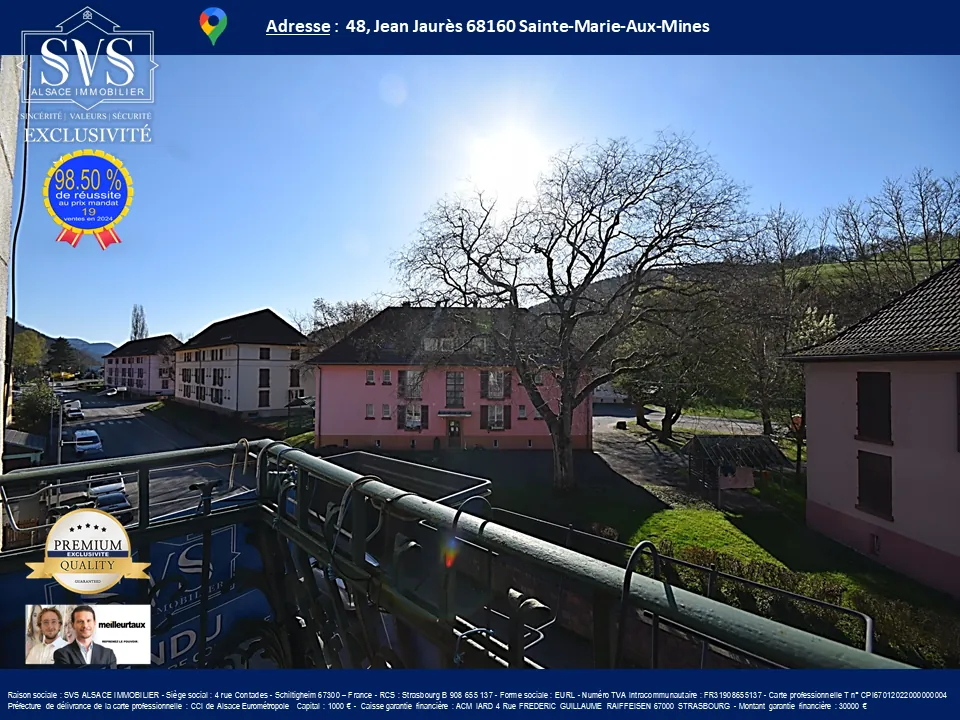 Appartement T4 de 70,61 m² avec jardin, cave et grenier à Sainte-Marie-Aux-Mines 