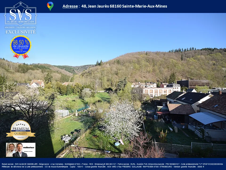 Appartement T4 de 70,61 m² avec jardin, cave et grenier à Sainte-Marie-Aux-Mines 