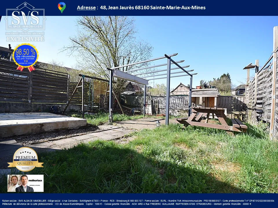 Appartement T4 de 70,61 m² avec jardin, cave et grenier à Sainte-Marie-Aux-Mines 