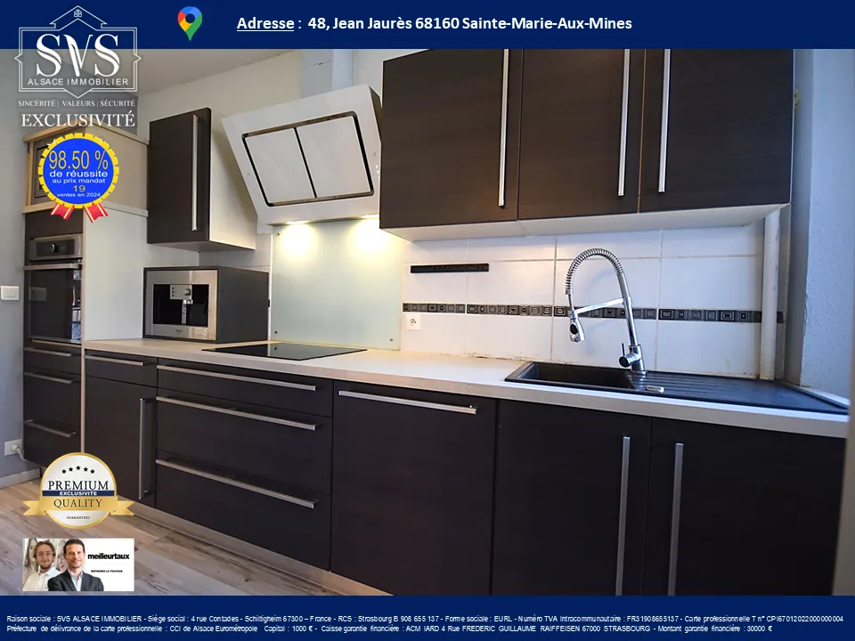 Appartement T4 de 70,61 m² avec jardin, cave et grenier à Sainte-Marie-Aux-Mines 