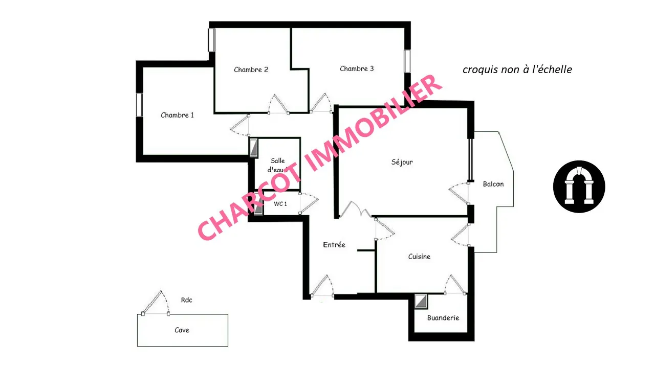 Vente d’un appartement T4 de 80,39 m² avec parking et cave à Lyon 5ème 