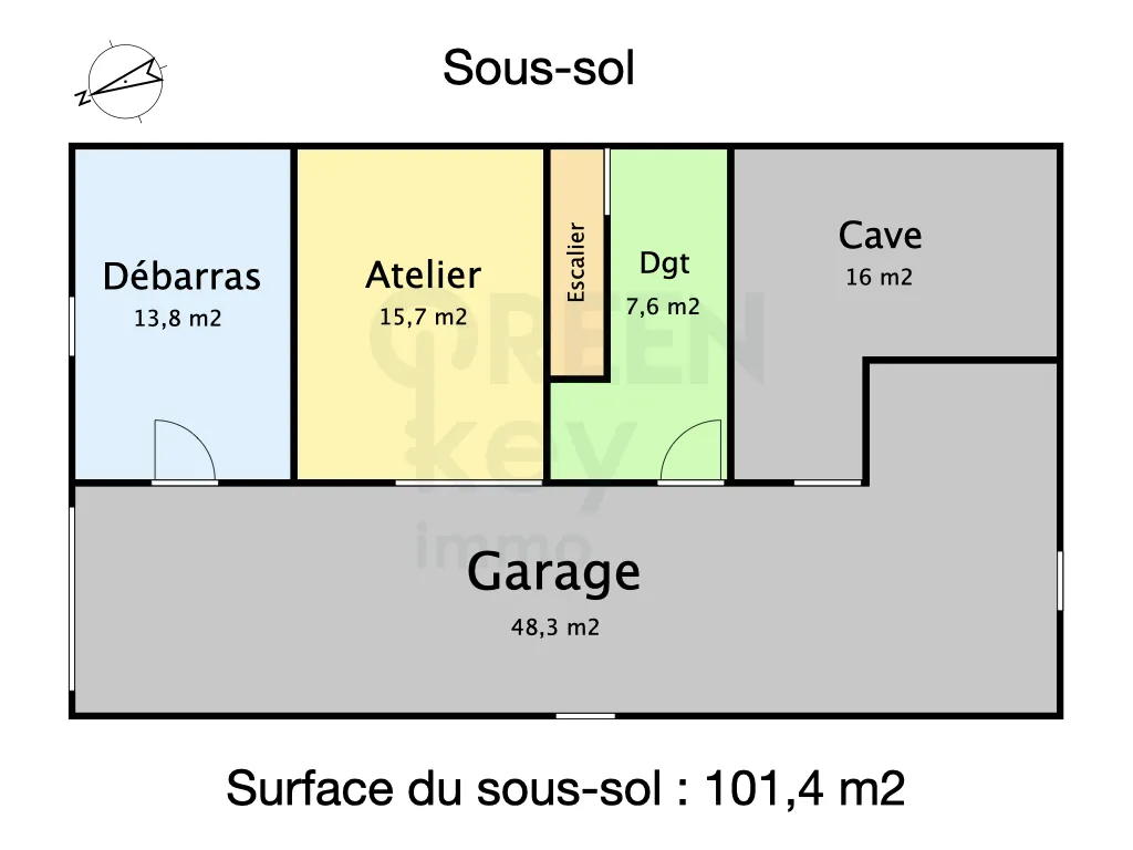Maison 7 pièces de 141 m² à Thury, jardin de 1000 m², visite virtuelle 3D disponible 