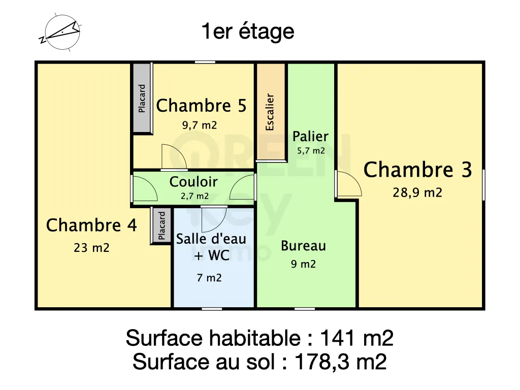 Maison 7 pièces de 141 m² à Thury, jardin de 1000 m², visite virtuelle 3D disponible 