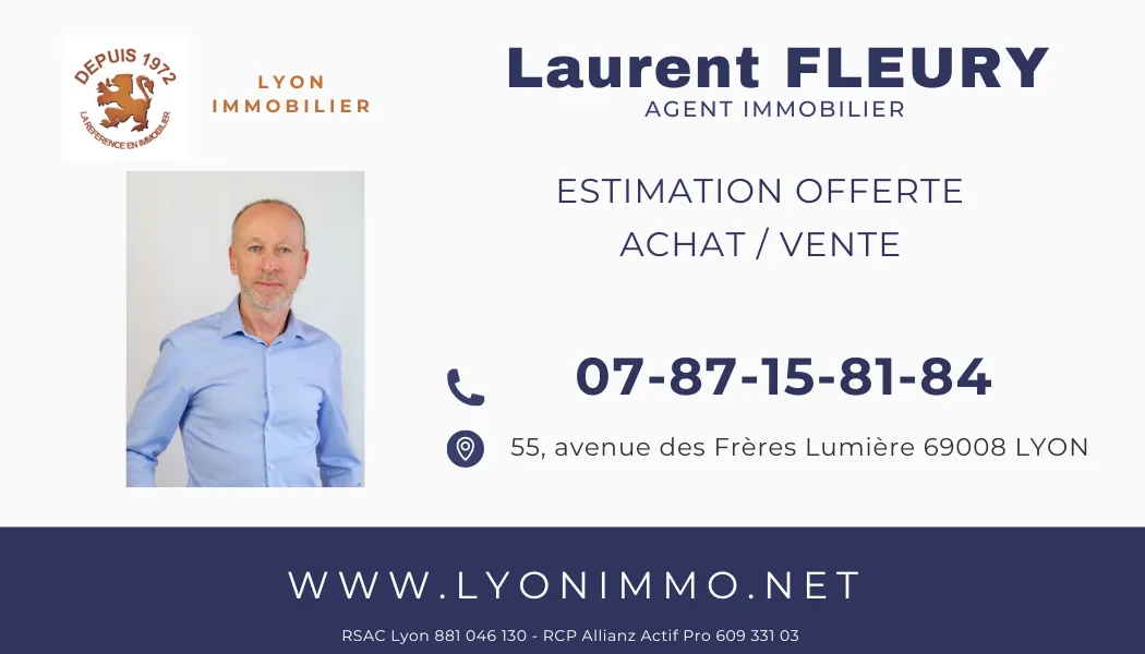 Appartement T2 lumineux de 57 m² en dernier étage à Lyon 8ème 