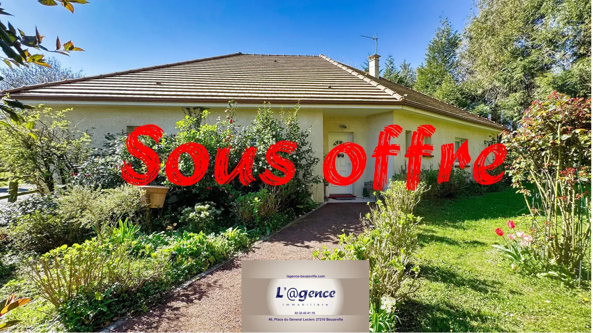 Maison de plain-pied à vendre à Beuzeville, 3 chambres, jardin, calme