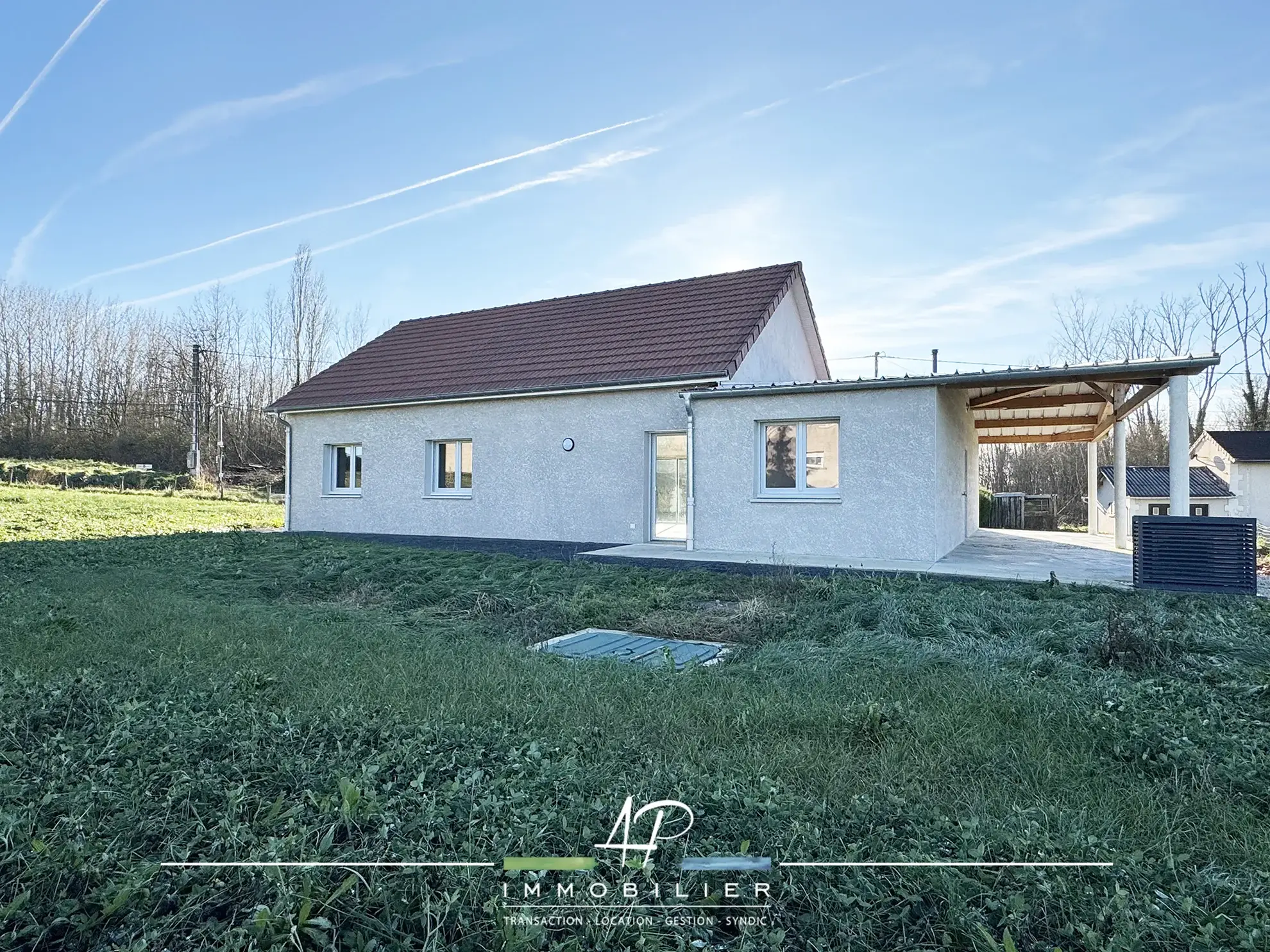 Maison neuve de plain-pied à Autrey-les-Gray – 105 m², 3 chambres, faible consommation énergétique 
