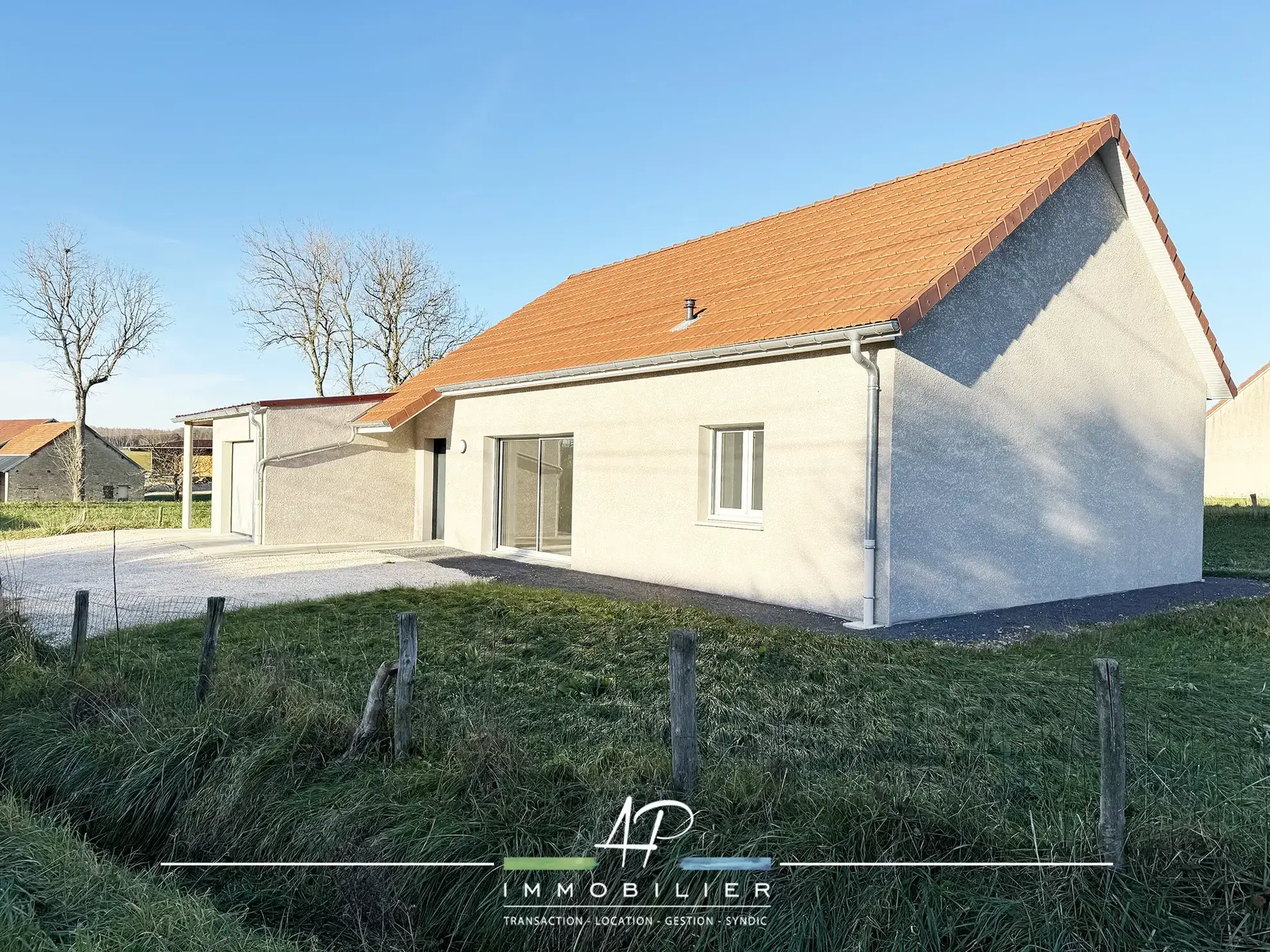 Maison neuve de plain-pied à Autrey-les-Gray – 105 m², 3 chambres, faible consommation énergétique 
