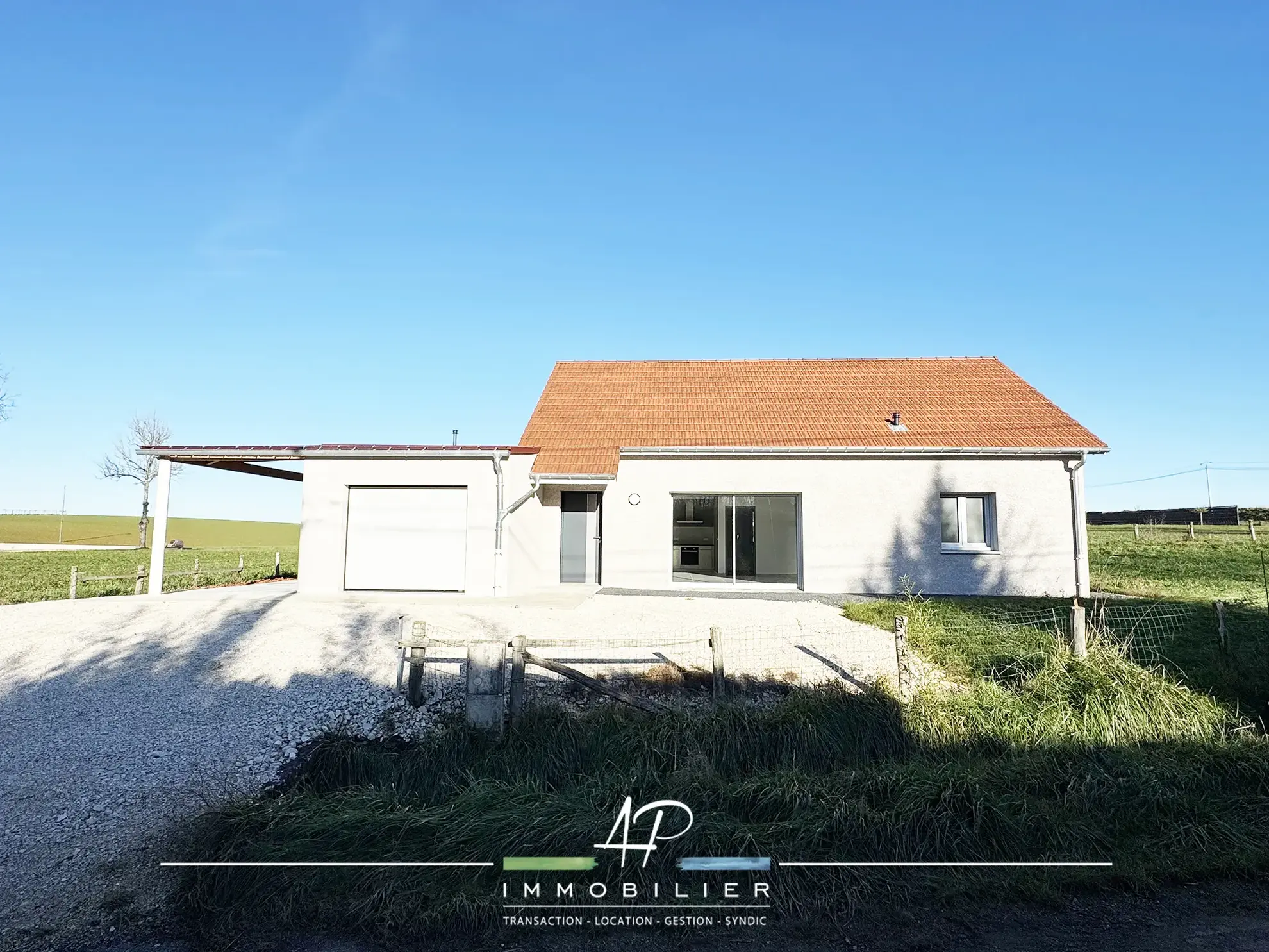 Maison neuve de plain-pied à Autrey-les-Gray – 105 m², 3 chambres, faible consommation énergétique