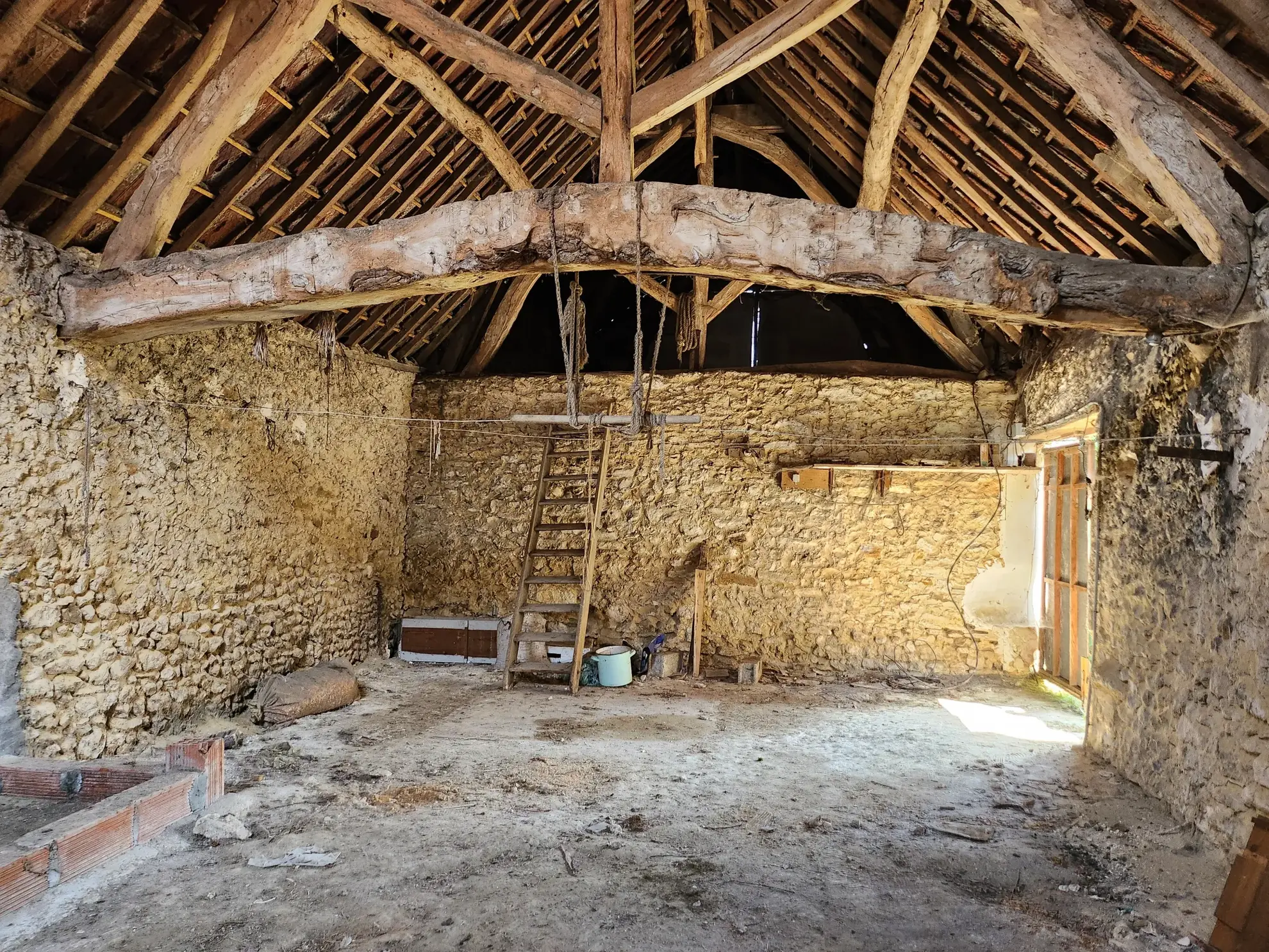 Grange à rénover à Flexanville - Surface et potentiel d'aménagement 