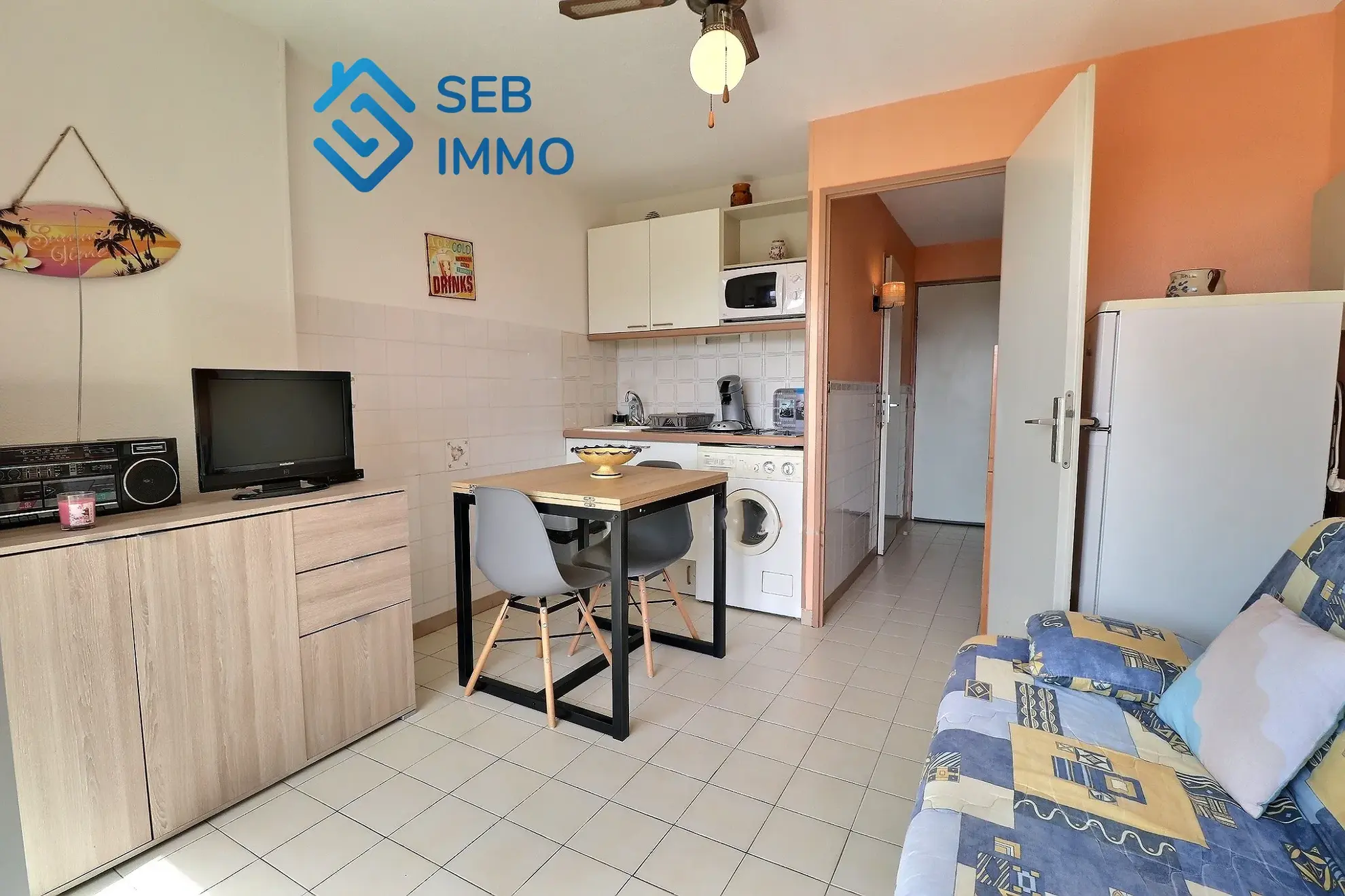 Appartement de prestige en front de mer à Saint Cyprien avec vue montagne 