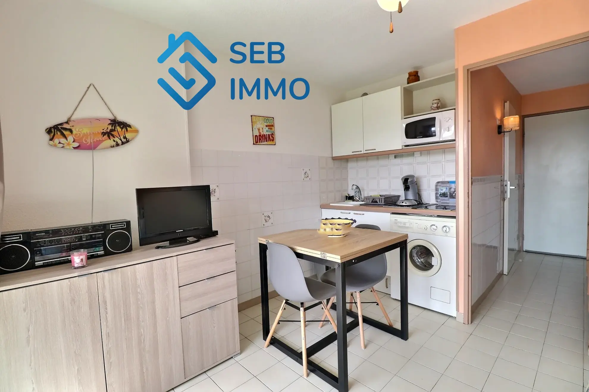 Appartement de prestige en front de mer à Saint Cyprien avec vue montagne 