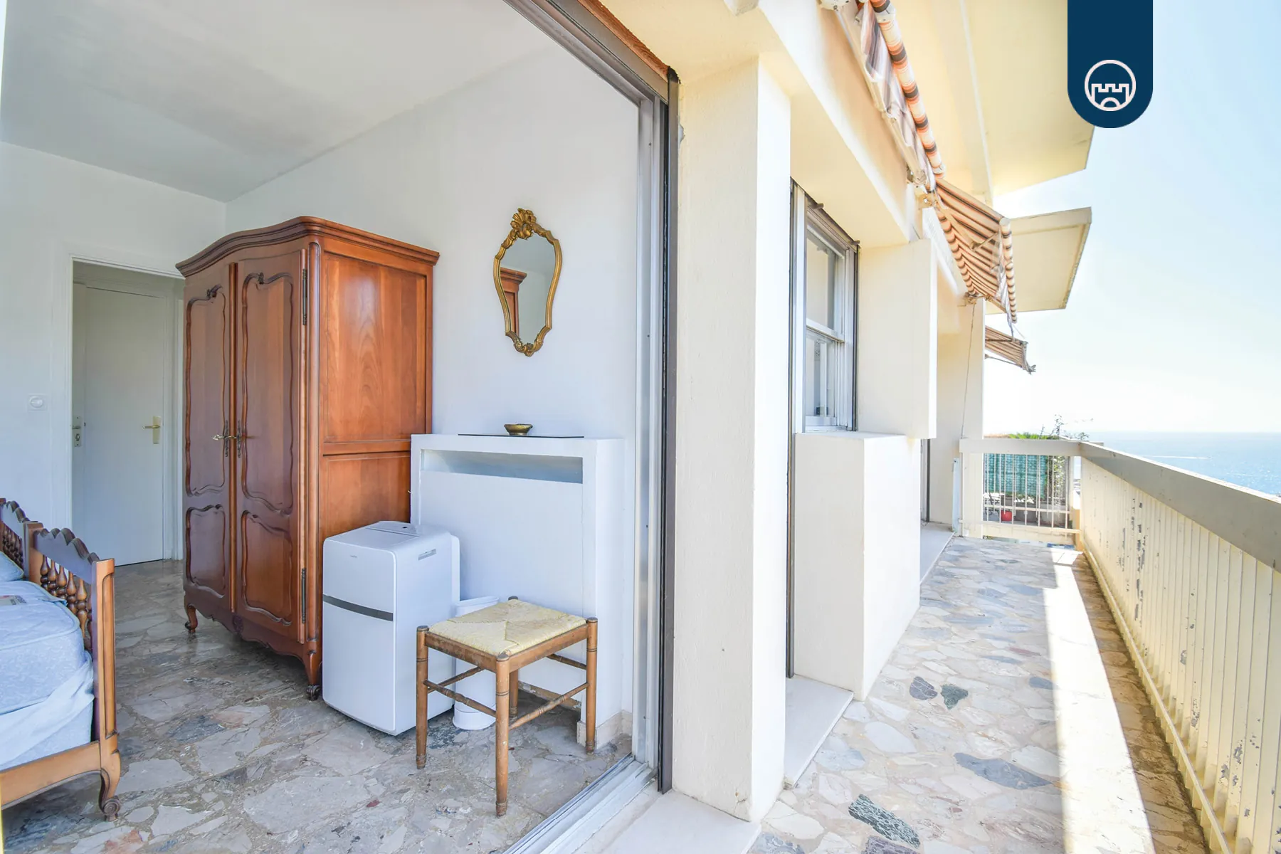 Appartement 2 pièces avec vue mer à Nice Lanterne - 46 m² dernier étage 