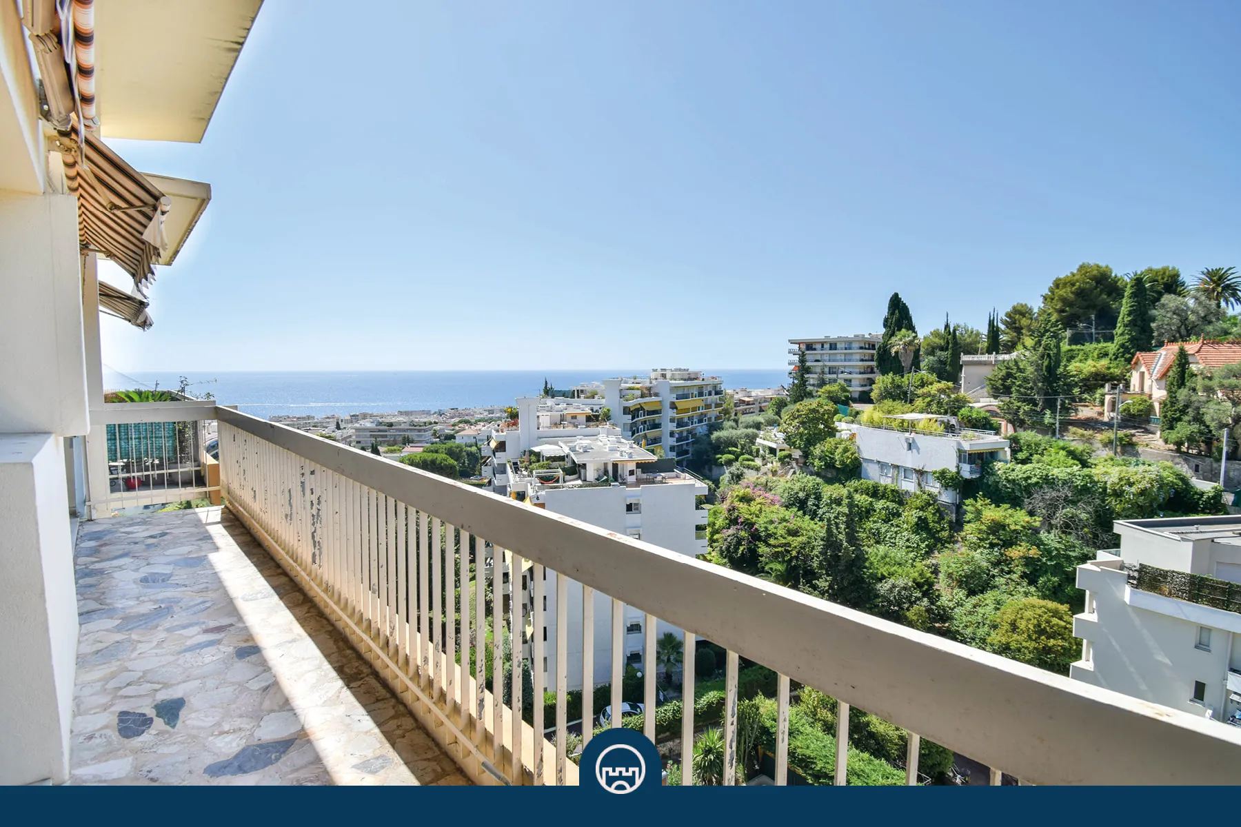 Appartement 2 pièces avec vue mer à Nice Lanterne - 46 m² dernier étage