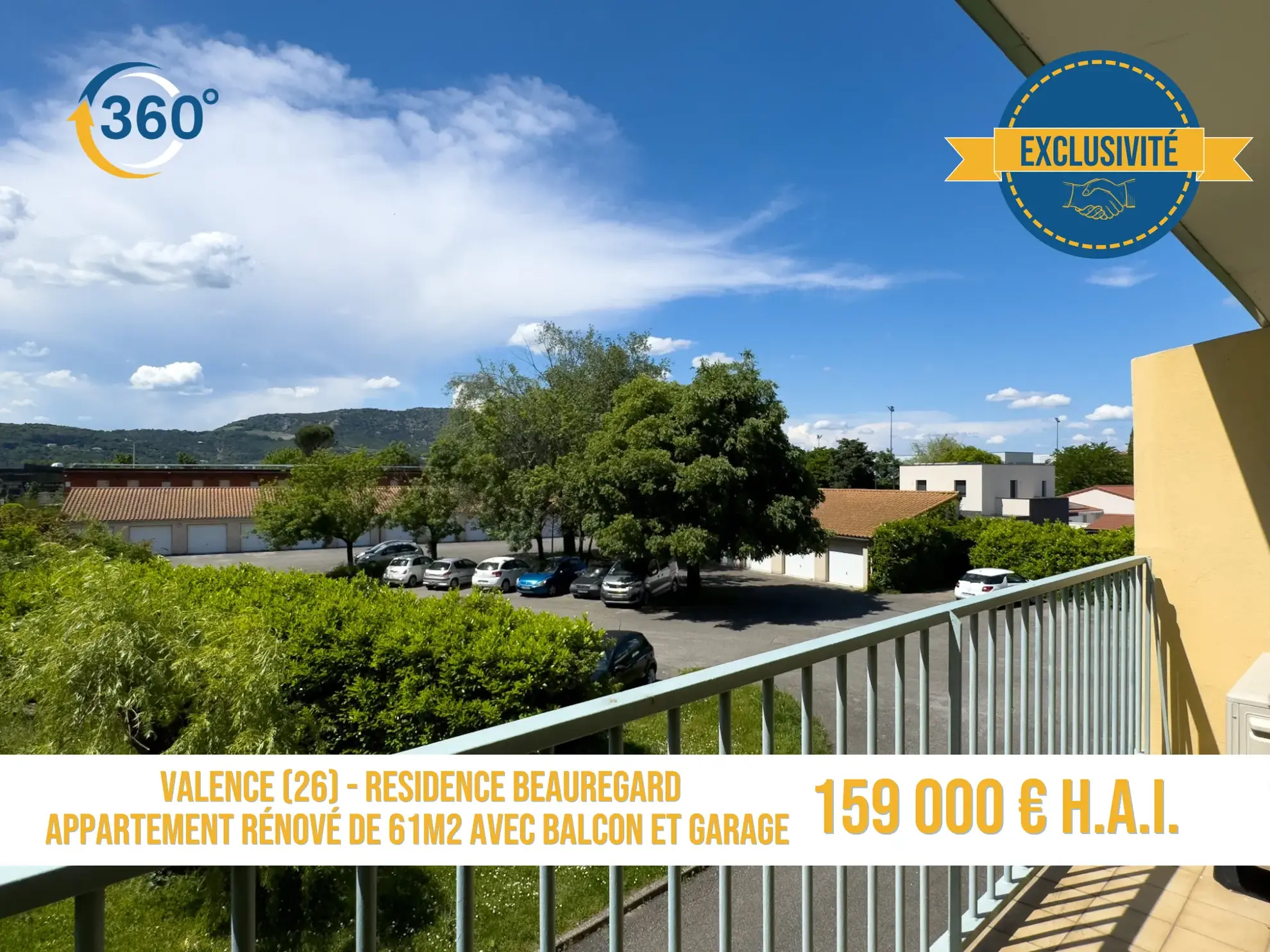 Appartement rénové de 61m² avec balcon, garage et cave à Valence 