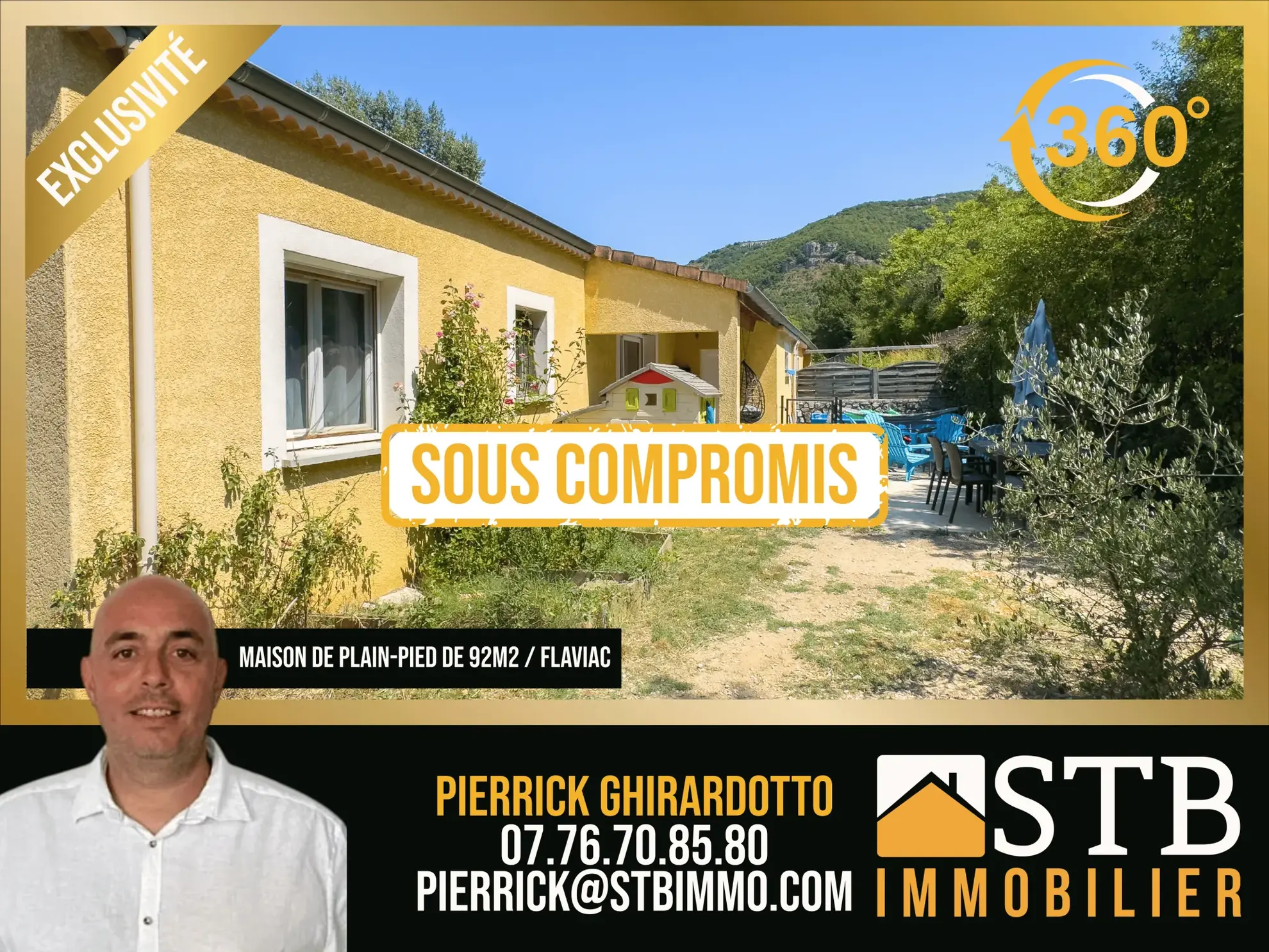 Maison mitoyenne récente avec terrasse, piscine et garage à Flaviac