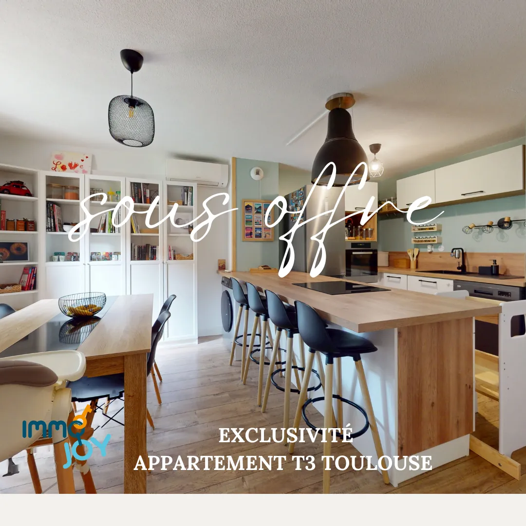 Appartement T3 rénové avec terrasse et parking sécurisé à Toulouse Quartier des Sables