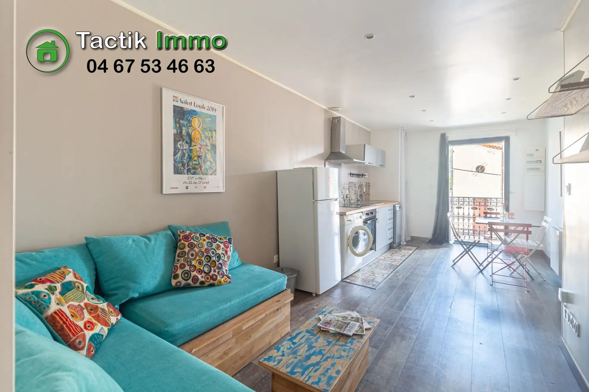 Appartement 2 pièces avec balcon à Sète, dernier étage, proximité centre-ville