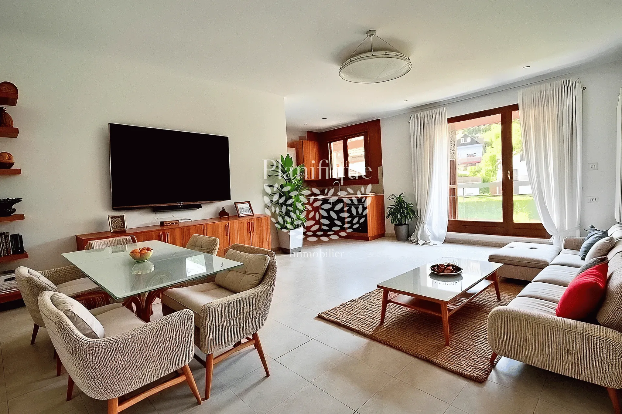 Bell appartement T2 de 43 m² avec balcon à Amphion, Publier 