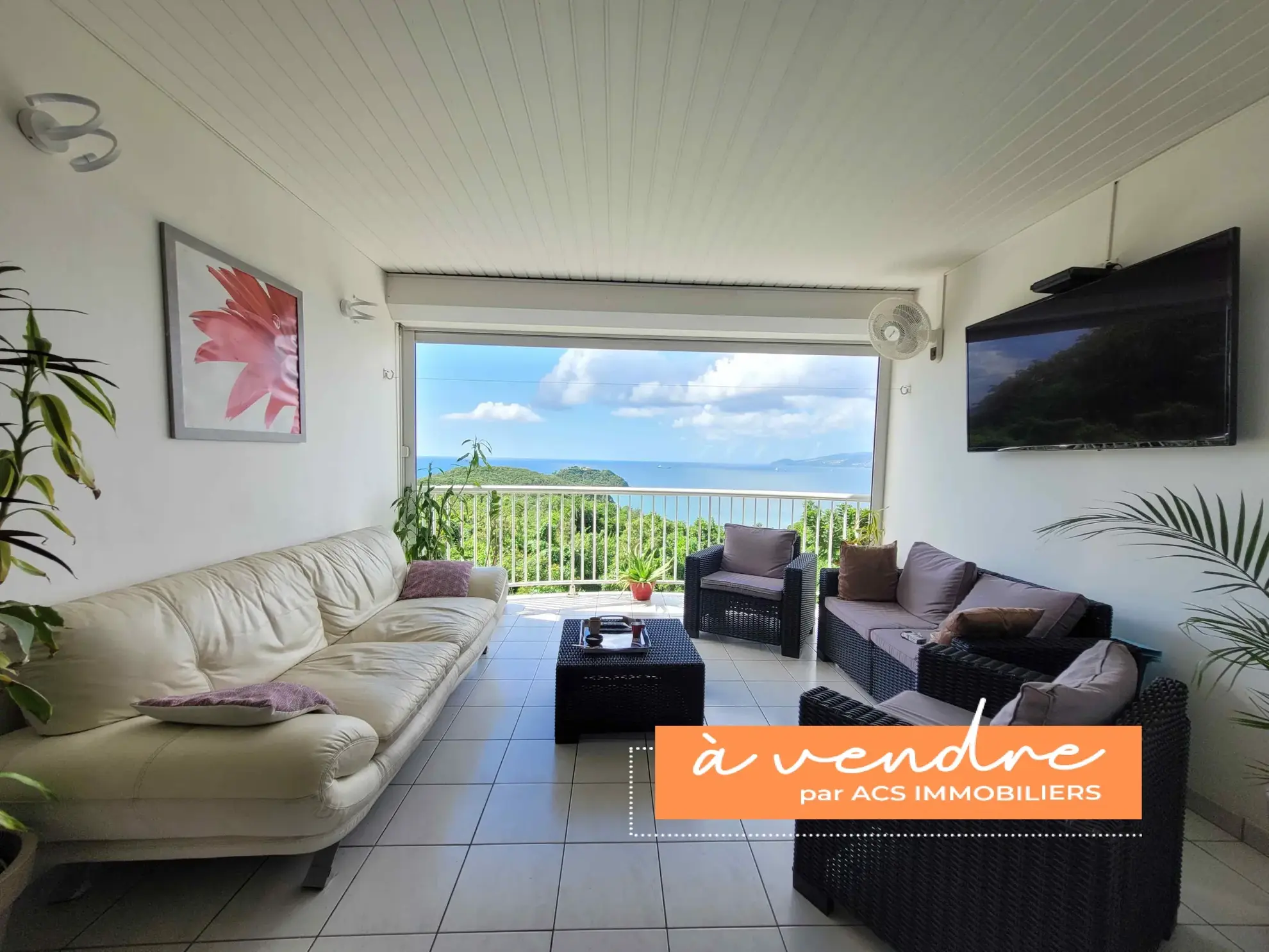 Appartement F3 à vendre avec vue mer aux Trois-Îlets