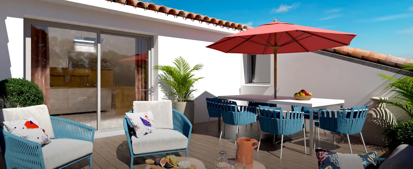 Studio neuf de 26 m² à Palavas-les-Flots avec terrasse et stationnement 