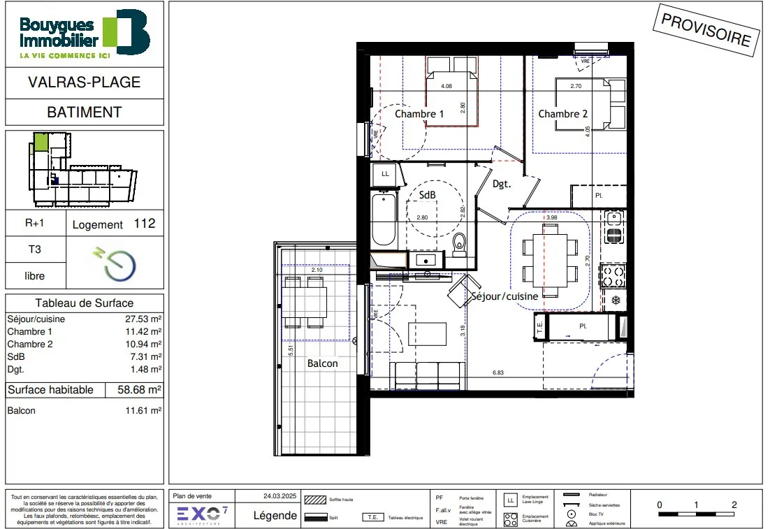 Appartement T3 neuf à Valras-Plage avec balcon et parking - Livraison 2027 