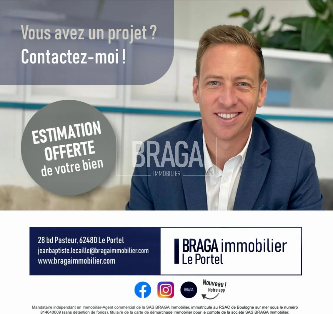 Terrain constructible de 1147 m² à Saint-Étienne-au-Mont centre-ville, orientation sud-ouest 