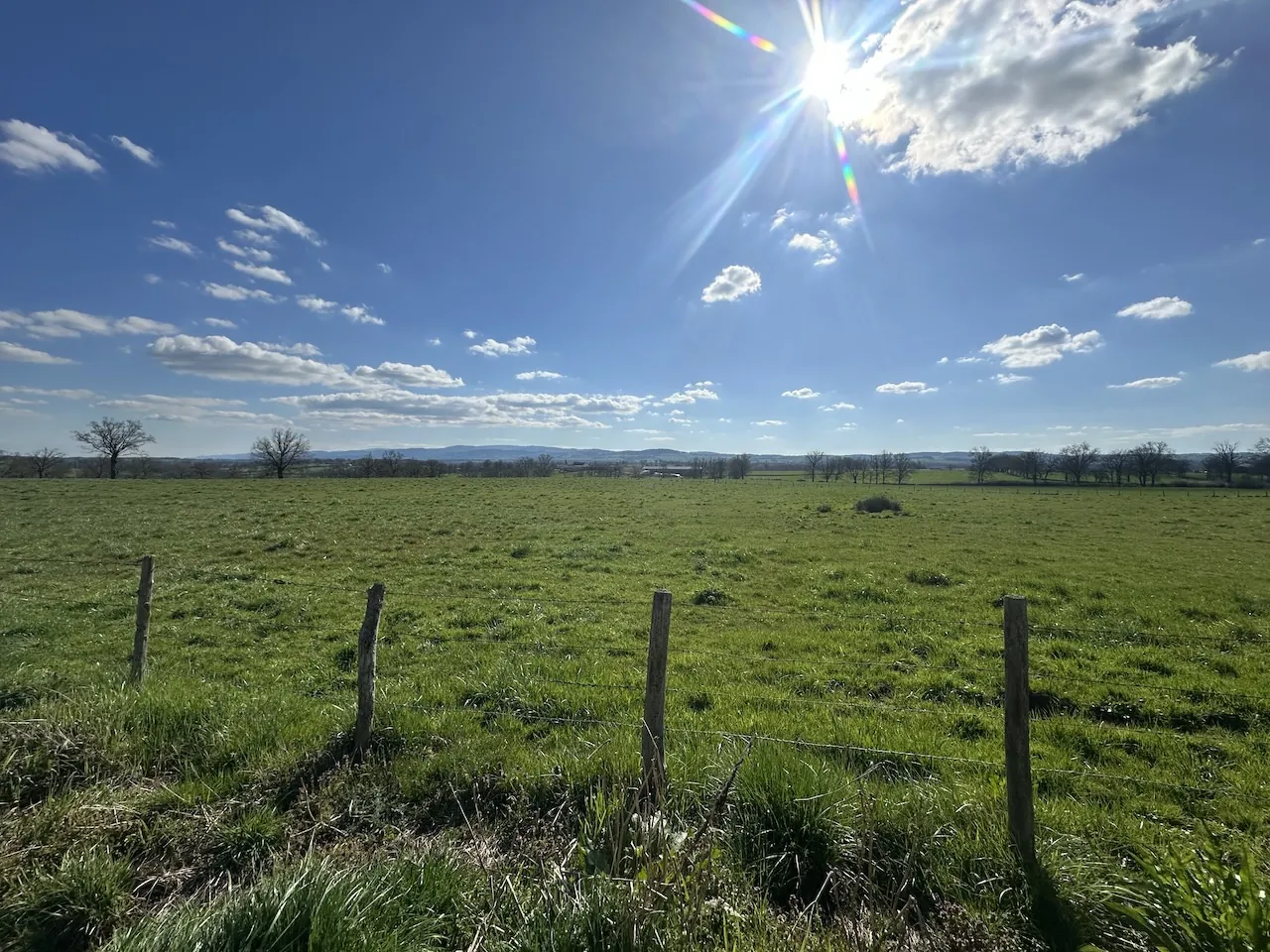 Ferme mitoyenne à Urbise avec 4 hectares, dépendances et vue dégagée 