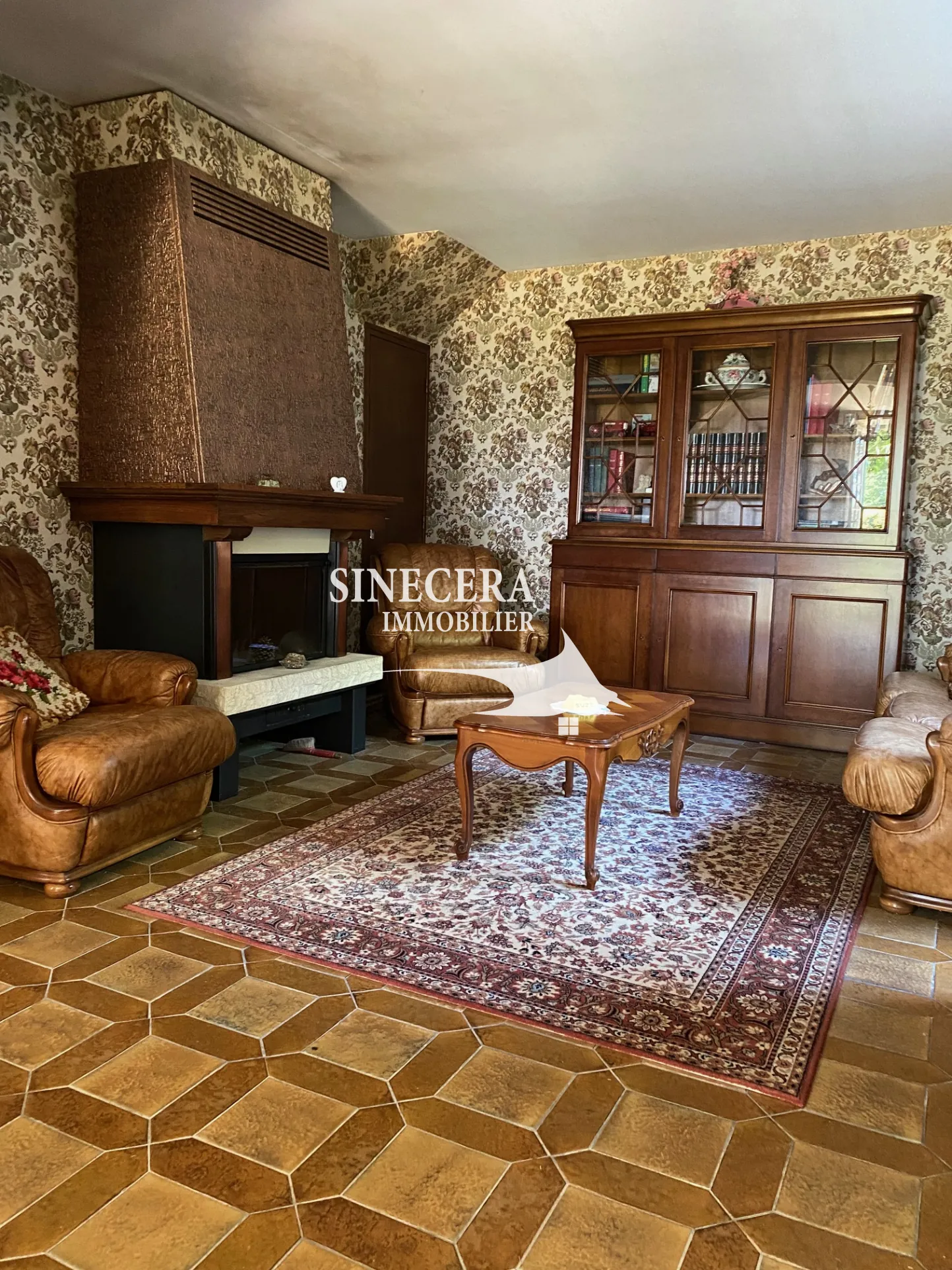 Maison en pierre avec grand terrain à Riberac, 3 chambres, garage et jardin ombragé 