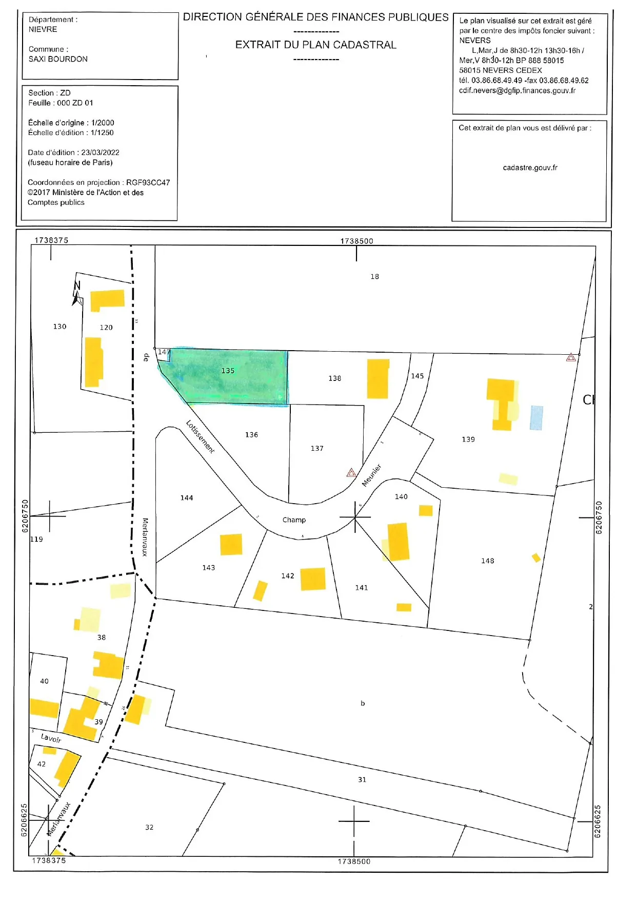 Terrain constructible de 1076 m² à Saxi Bourdon - Quartier calme 