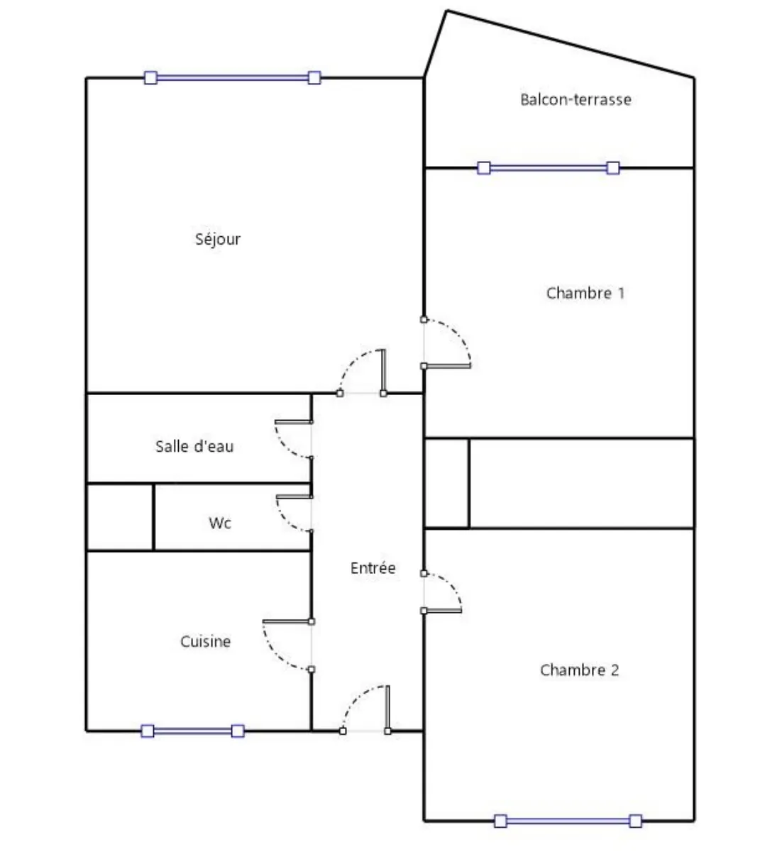 Appartement 3 pièces avec vue mer à Nice Estienne d'Orves 