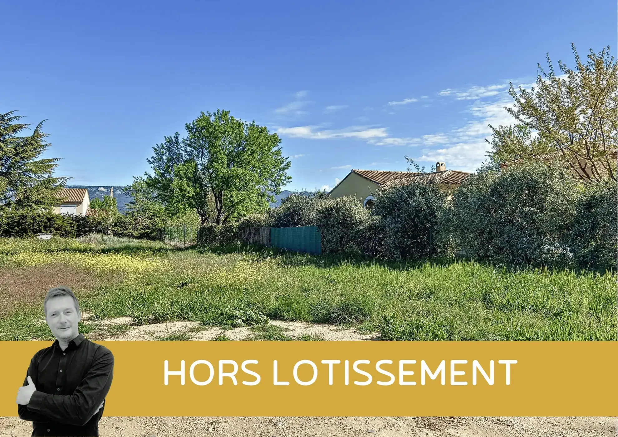 Terrain constructible de 639 m² avec vue sur le Luberon à Charleval 