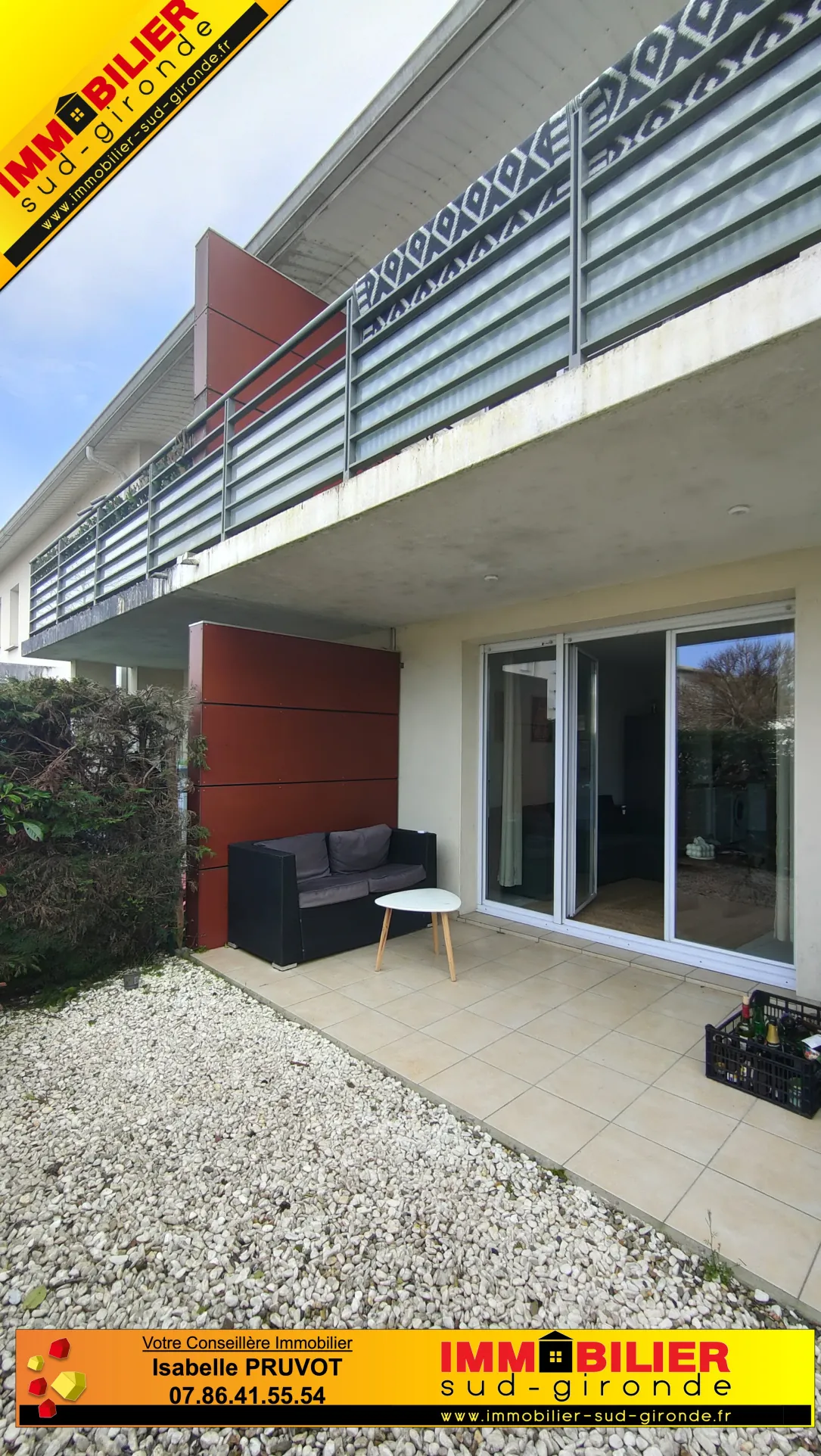 Appartement T2 avec terrasse à Saint-Macaire, secteur Langon - Investissement locatif