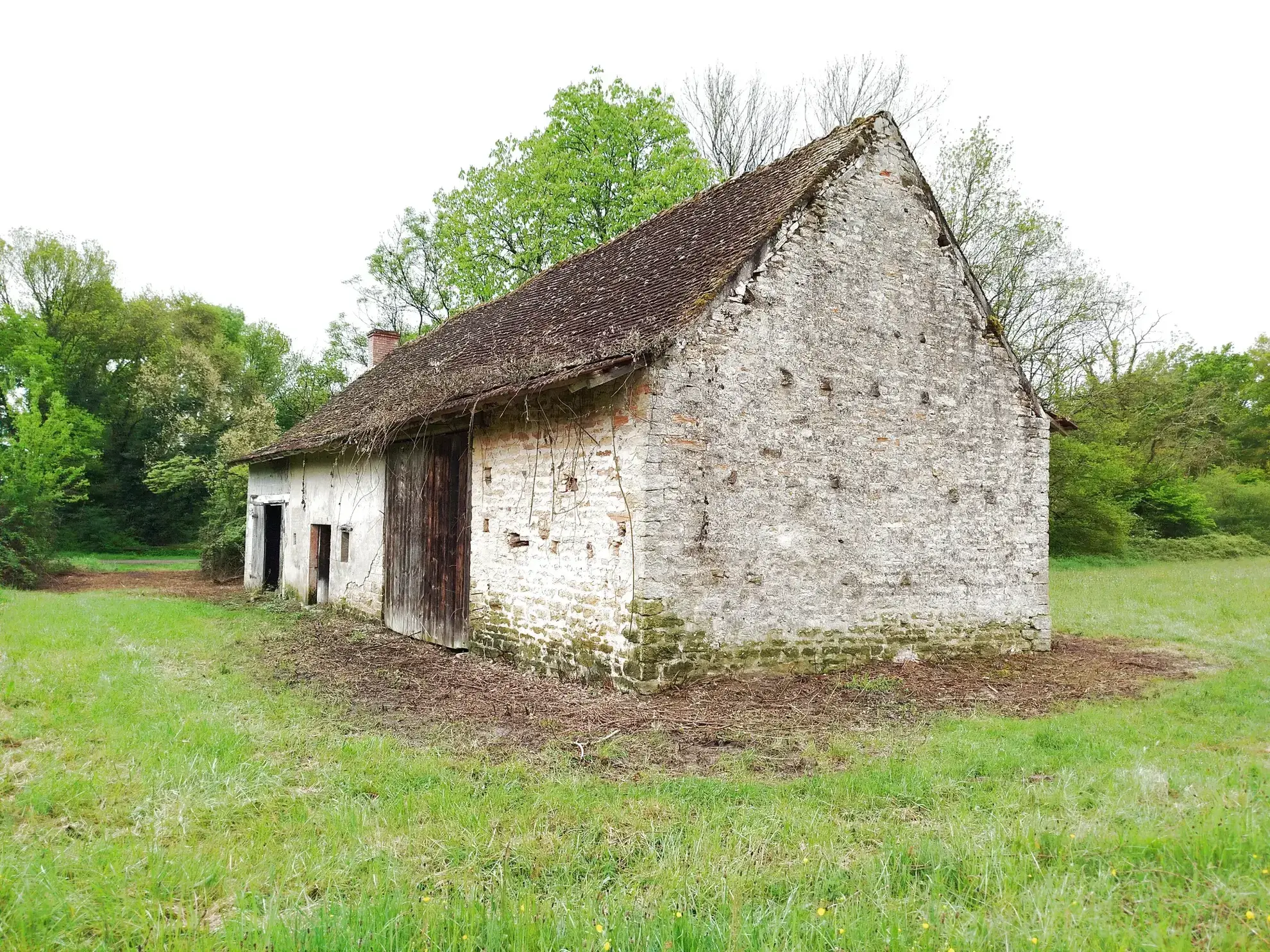Fermette à rénover sur terrain de 704 m² en pleine campagne près de L'Abergement de Cuisery
