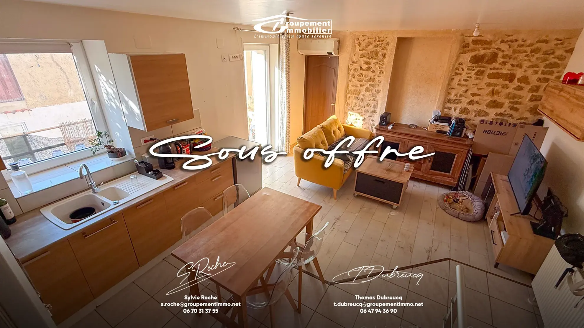 Maison de ville à Orange avec studio indépendant, T3, terrasse et cour, proche centre