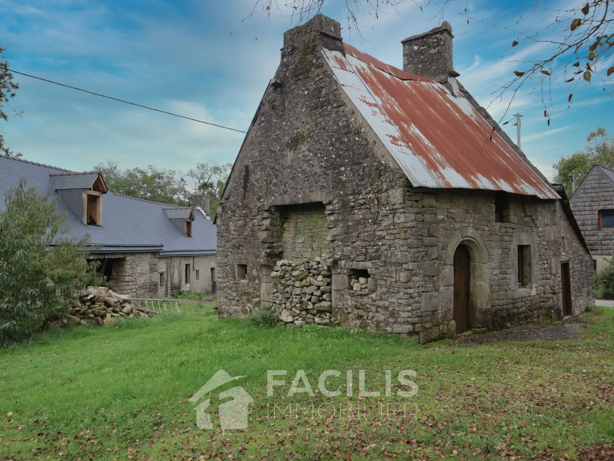 Maison à rénover en campagne dans le Morbihan avec potentiel d'agrandissement