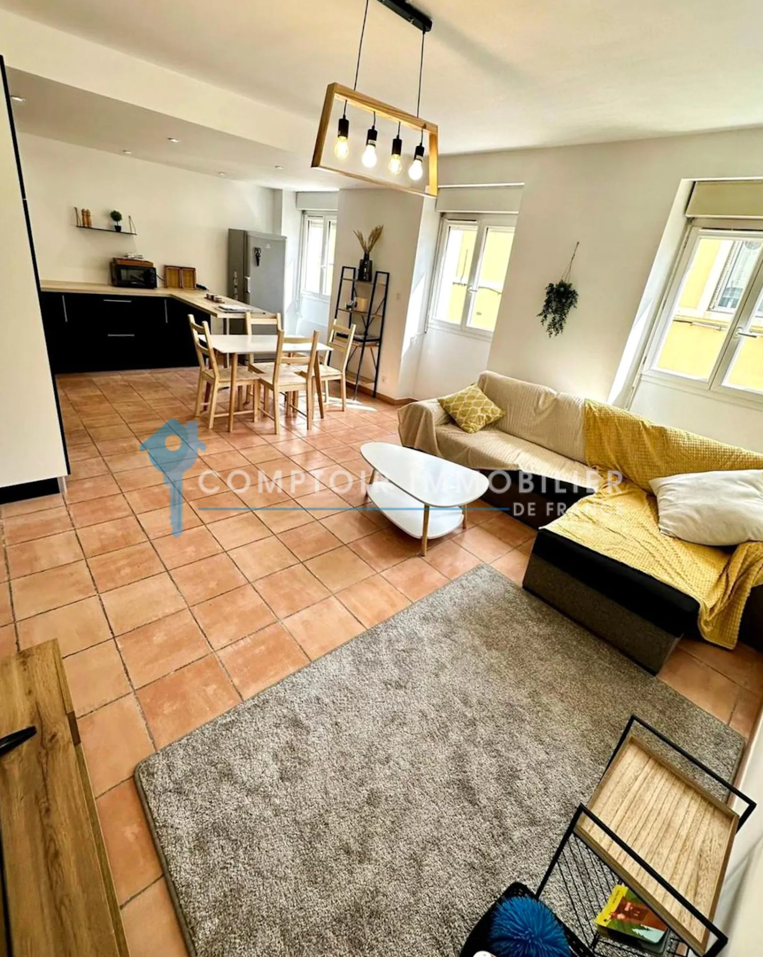 Bel appartement T3 à vendre au cœur d'Alès, entièrement meublé et prêt à vivre ou louer 