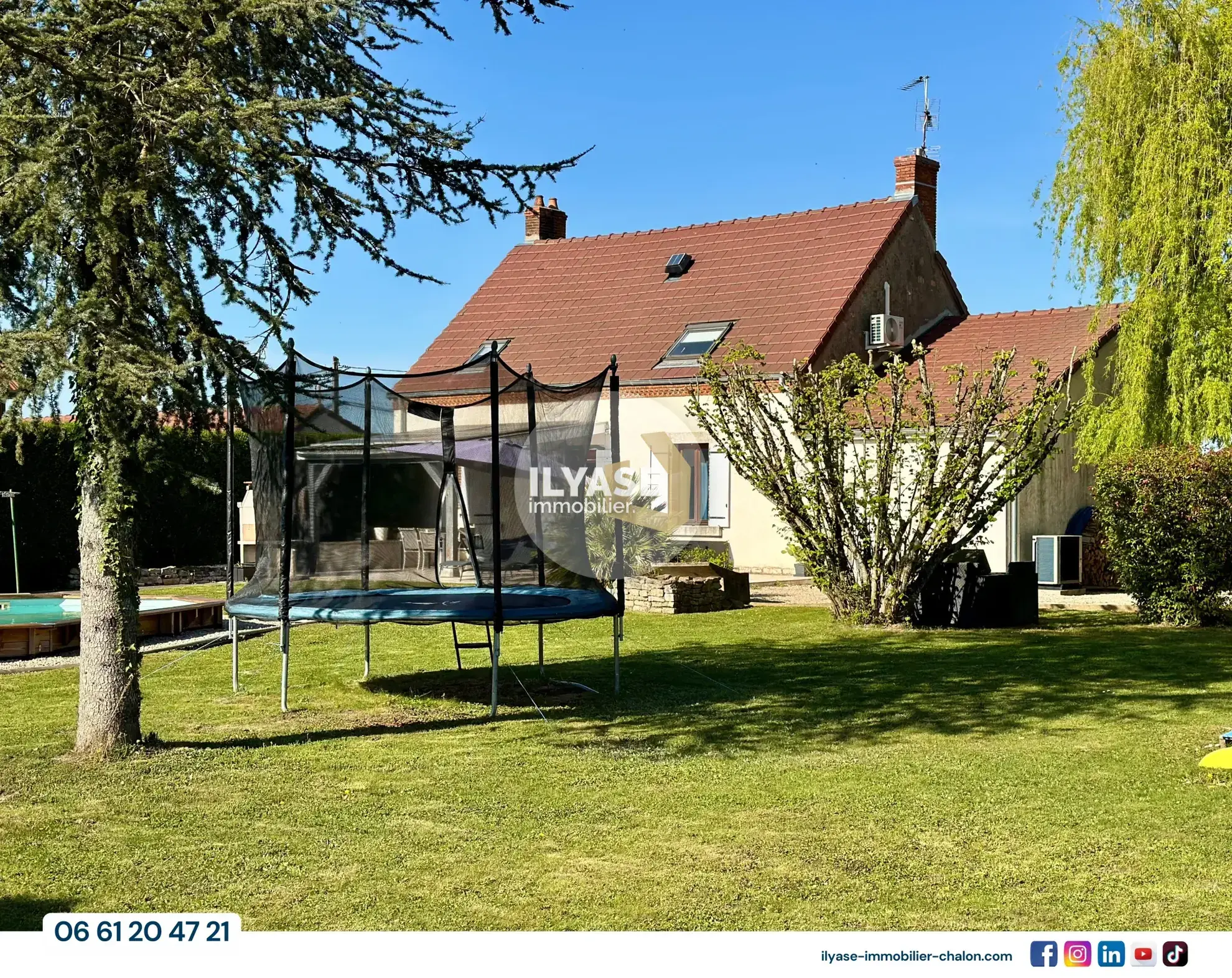Belle maison de 130 m² avec piscine, 3 chambres, garage et grand jardin à Allériot 