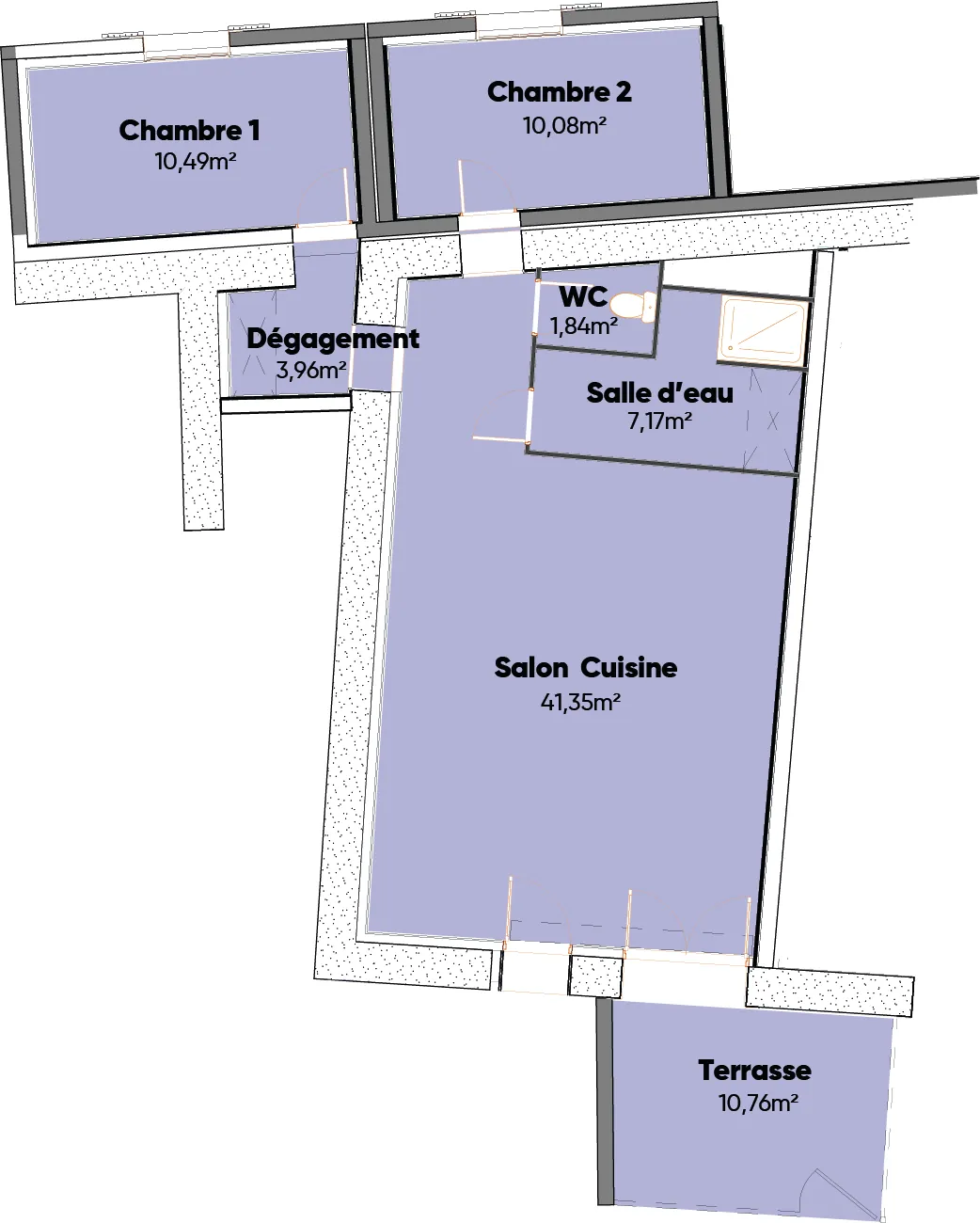 Appartement neuf de 74 m² avec terrasse et parking à Jonquières 