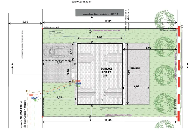 Terrain constructible de 258 m² à Villebon-sur-Yvette, proche Paris 